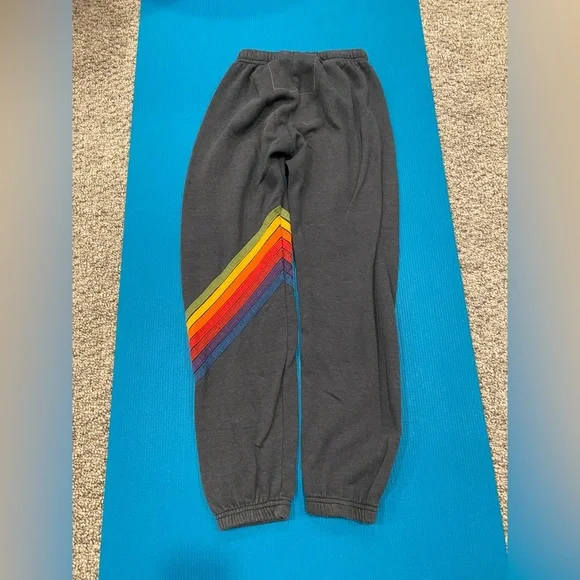 Aviator Nation Rainbow Stripe Kids Joggers - Picture 2 of 3